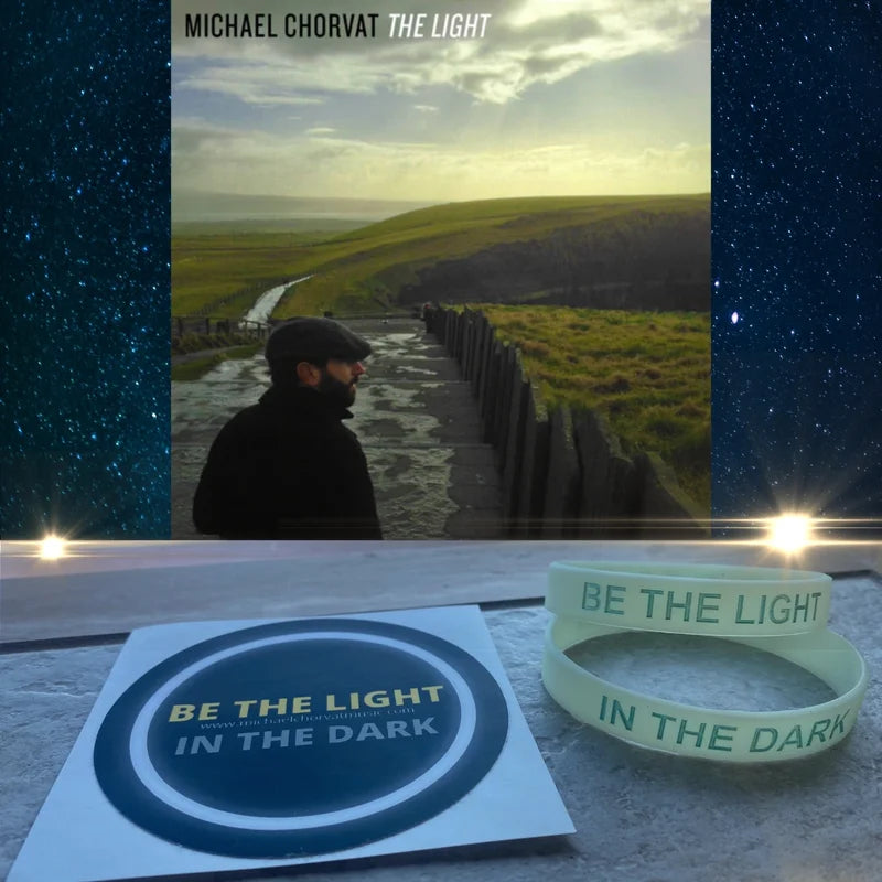 Michael Chorvat - The Light (Autographed CD) + Sticker + Glow-in-the-Dark Bracelet Bundle